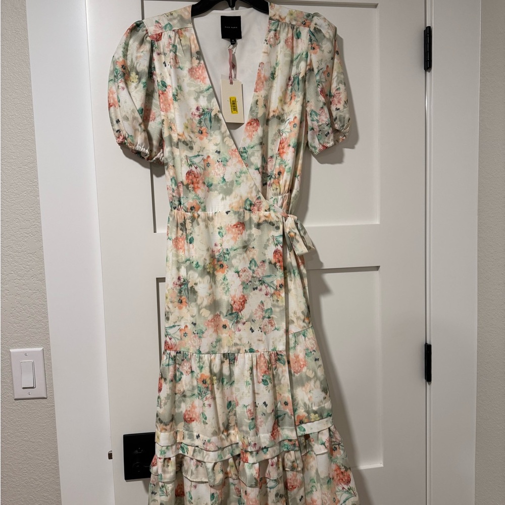 Alex Marie Floral Irena Wrap Midi Dress